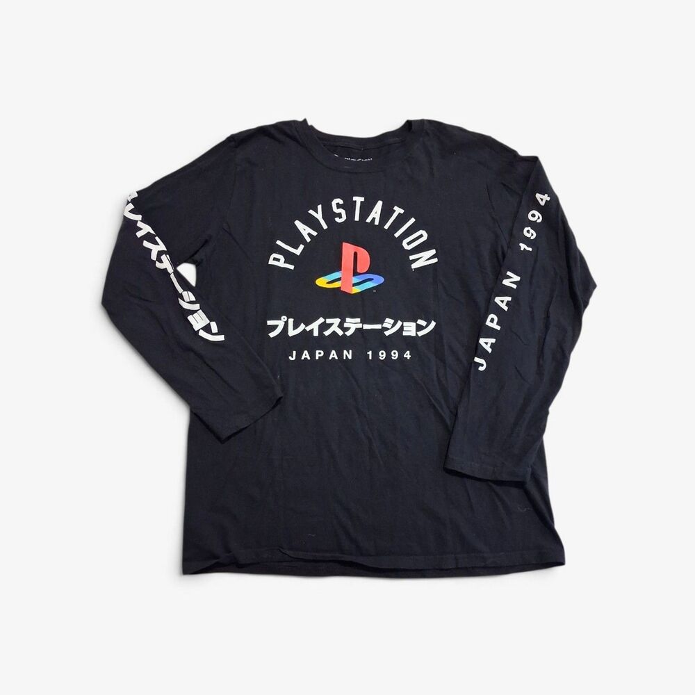 Playstation Japan 1994 Long Sleeves T-Shirt 100% Cotton Men's Medium